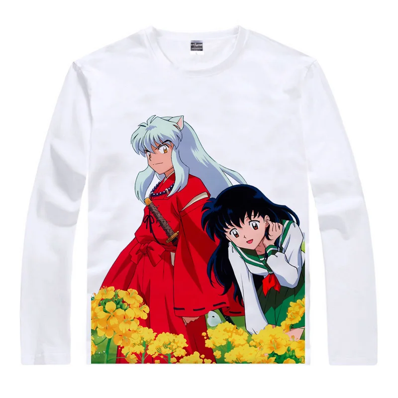 Style 7 Inuyasha A феодальная сказка футболки мужские хип-хоп рубашки с длинными рукавами Sengoku Otogizoshi Инуяша сесшомару футболка аниме - Цвет: Style 7