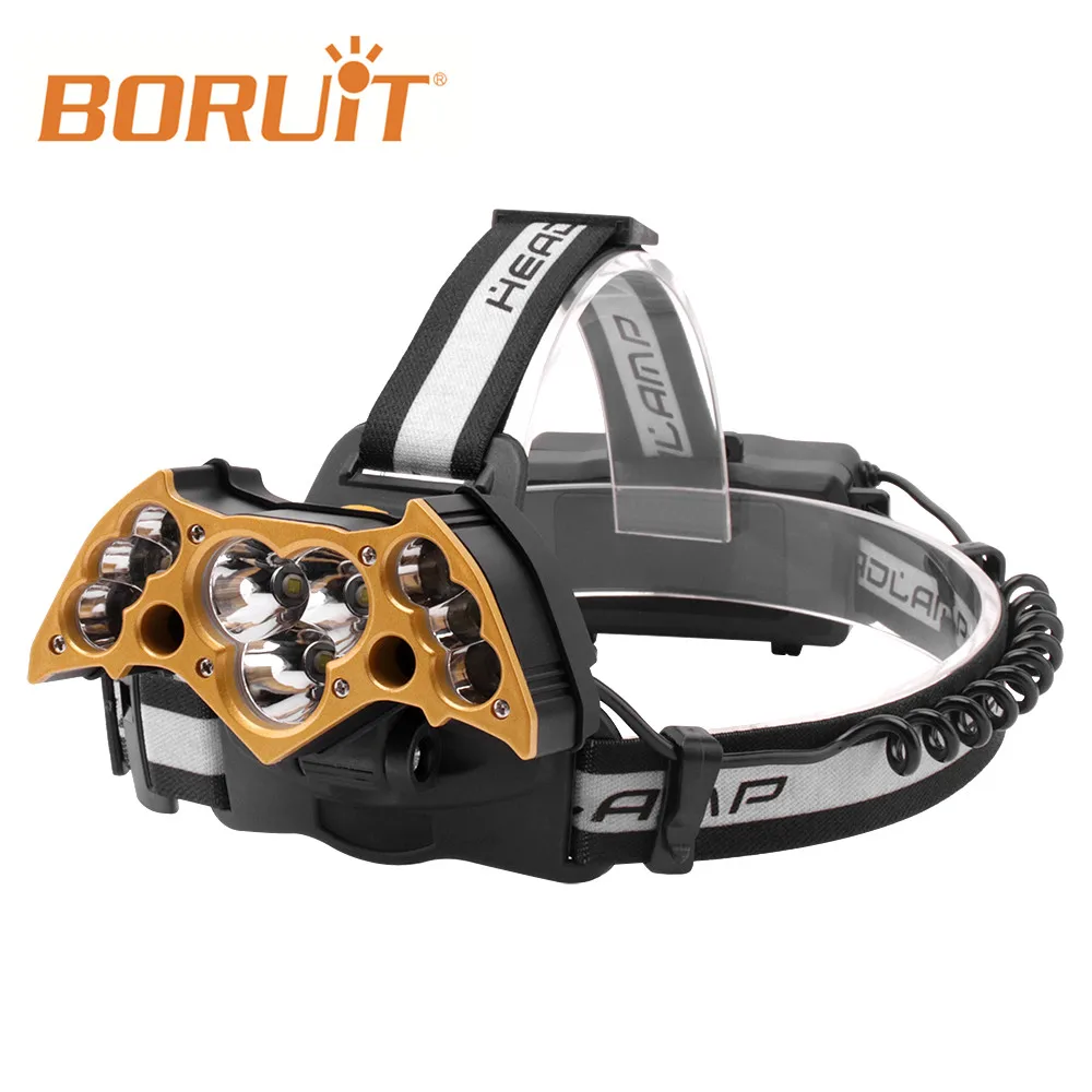 

BORUIT Powerful 11 Led Head Lamp Waterproof Headlight USB Charge Flashlight Head Torch Lantern 18650 For Lighting Decoration