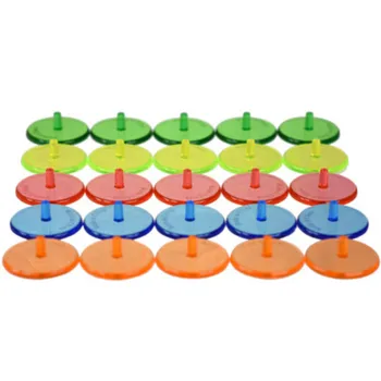 

100PCS Transparent Plastic Golf Ball Mark Position Markers Assorted Color Diameter 24mm Golf Ball Maker Base Accessories