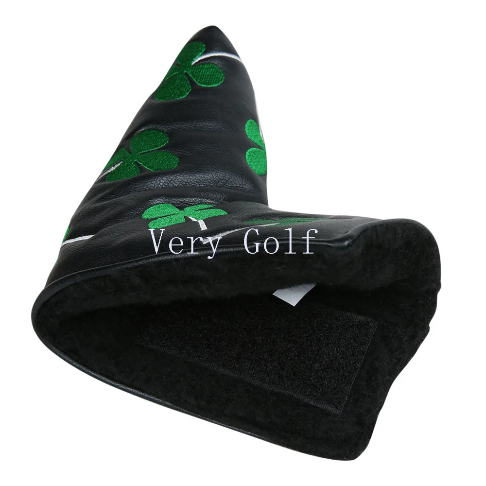 Golf Four 4 Leaf Clover Lucky Blade Putter Cover черный зеленый цвет крышка головки для клюшки для гольфа Клевер чехлы