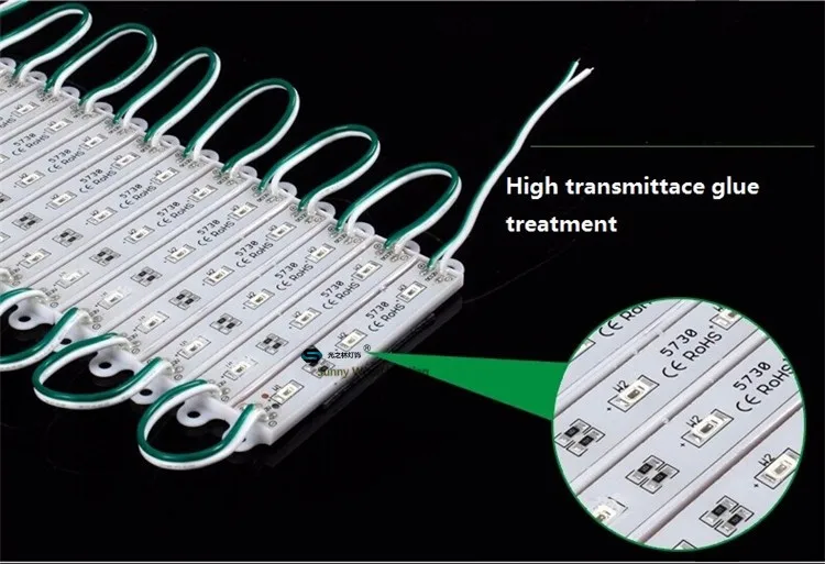 100 шт./лот 5730 3led Модуль, ip65 водонепроницаемый модуль для рекламная вывеска, Световой Характер, подсветка