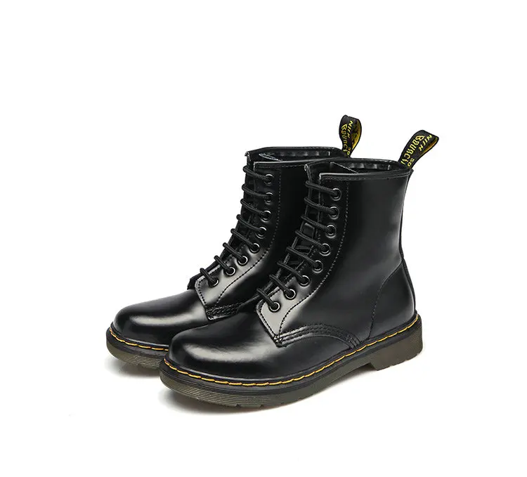 Г., военные ботинки из натуральной кожи Женская Повседневная прогулочная обувь в байкерском стиле для верховой езды и охоты дизайнерские ботинки Martin