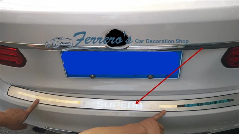Для Skoda Fabia 2009- Нержавеющая сталь Задняя Крышка багажника Накладка Защитная педаль высокое качество