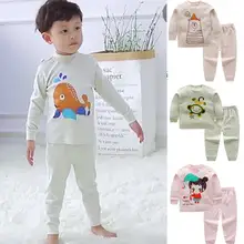 Комплект одежды для маленьких девочек; нижнее белье; топ с длинными рукавами и рисунком+ штаны; одежда для детей; Bebes; детские спортивные костюмы; нижнее белье
