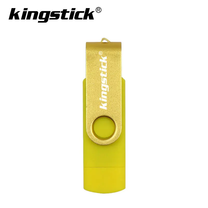 Kingstick красочные декоративный светильник в виде крутящегося OTG флеш-накопитель Usb флеш-накопитель 8 Гб оперативной памяти, 16 Гб встроенной памяти, 32 ГБ, 64 ГБ, 128 ГБ флэш-памяти USB 2,0 карта памяти, Флеш накопитель - Цвет: yellow
