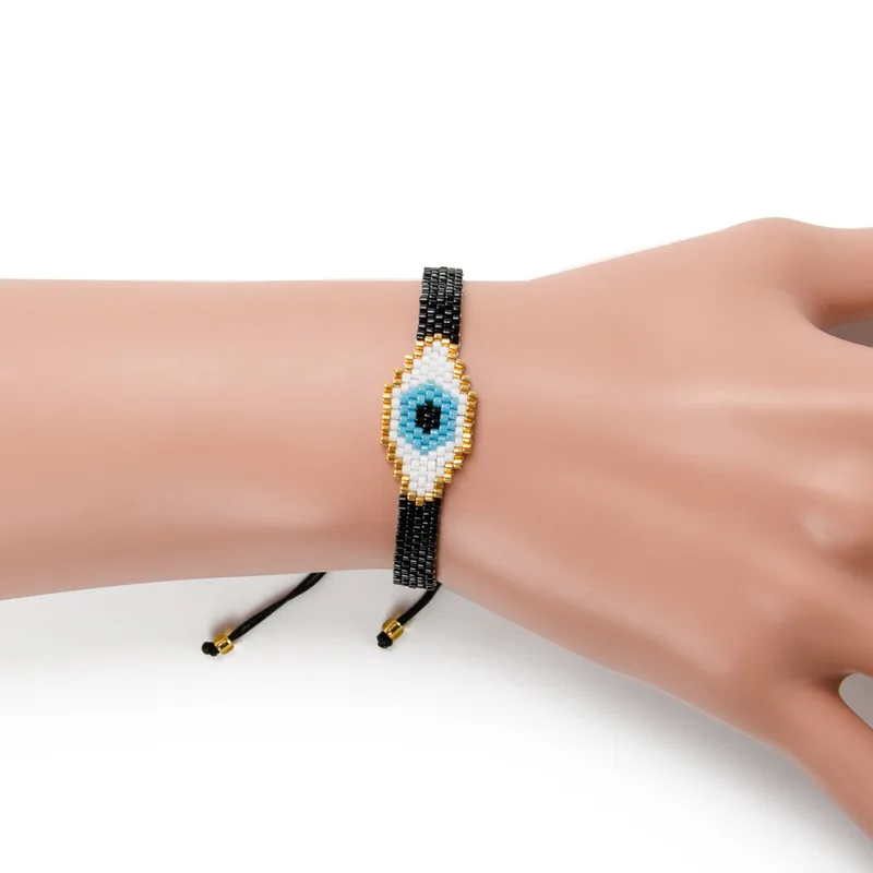 

SHINUSBOHO Men Bracelet Delica Evil Eye Fatima Bracelet Women 's Lucky Jewelry Friendship Bangle bileklik Gift Blue Eye Pulseras
