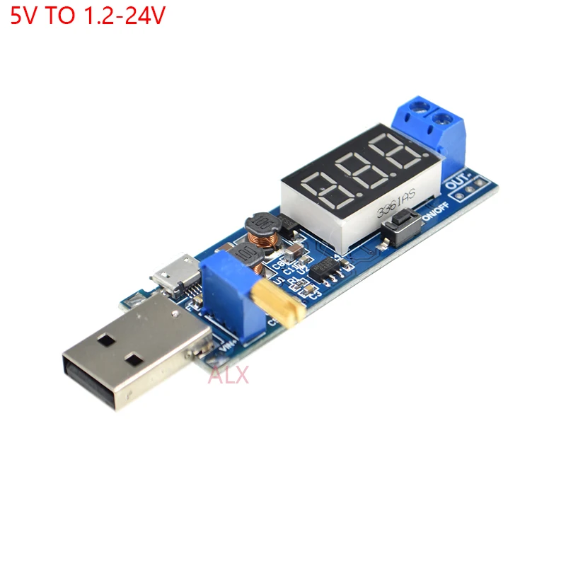 

USB A MICRO USB DC-DC adjustable step-up/down Voltage regulator power supply MODULE Boost Buck Converter 5V TO 3.3V 12V 24V