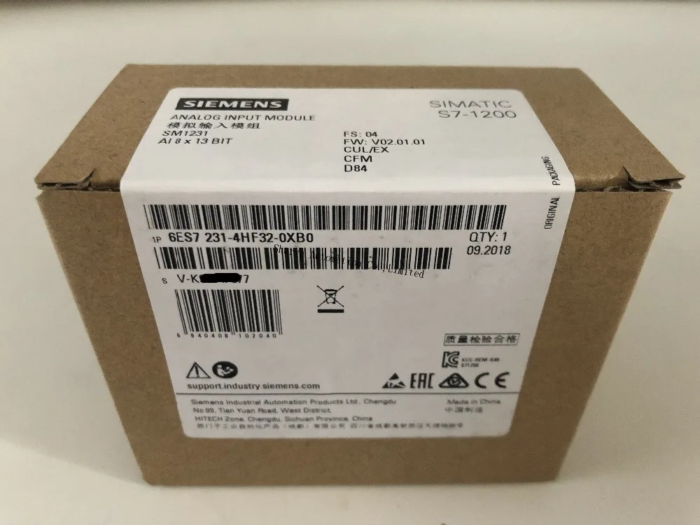 Оригинальный аналоговый вход SIMATIC S7 1200 SM 1231 модуль 6ES7231 4HF32 0XB0 6es7231 4hf32 0xb0 Модуль 12