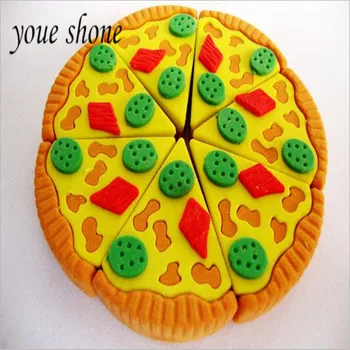 

Youe Shone 3D Pizza Food Eraser Rubber DIY Simulation Assembly Cake Styling Eraser Novelty Funny Learning Stationery For Student