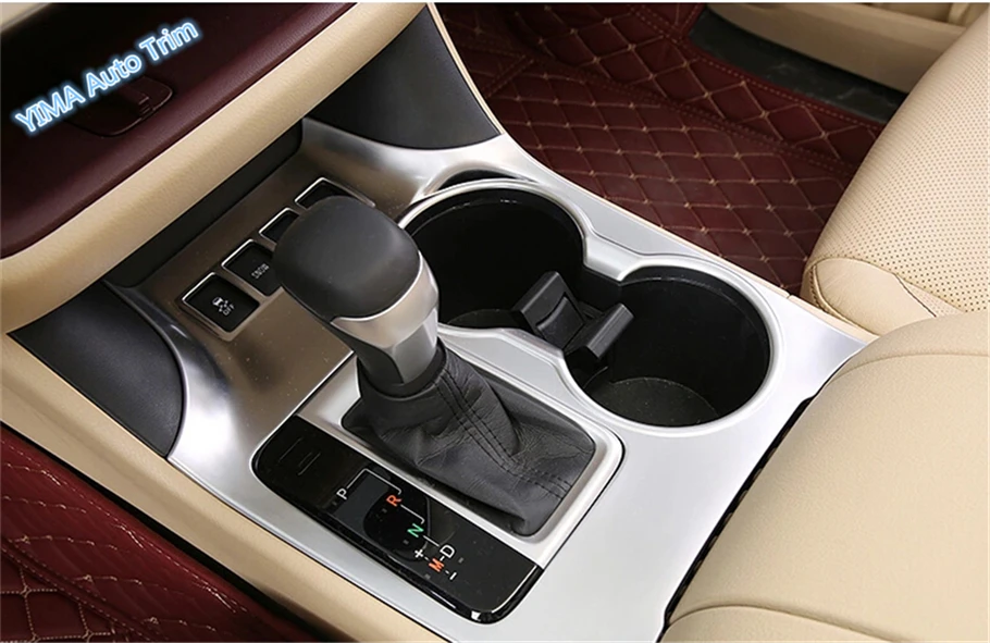 Lapetus Авто стиль киоски коробка переключения передач/держатель стакана воды панель Крышка отделка Подходит для Toyota Highlander Kluger