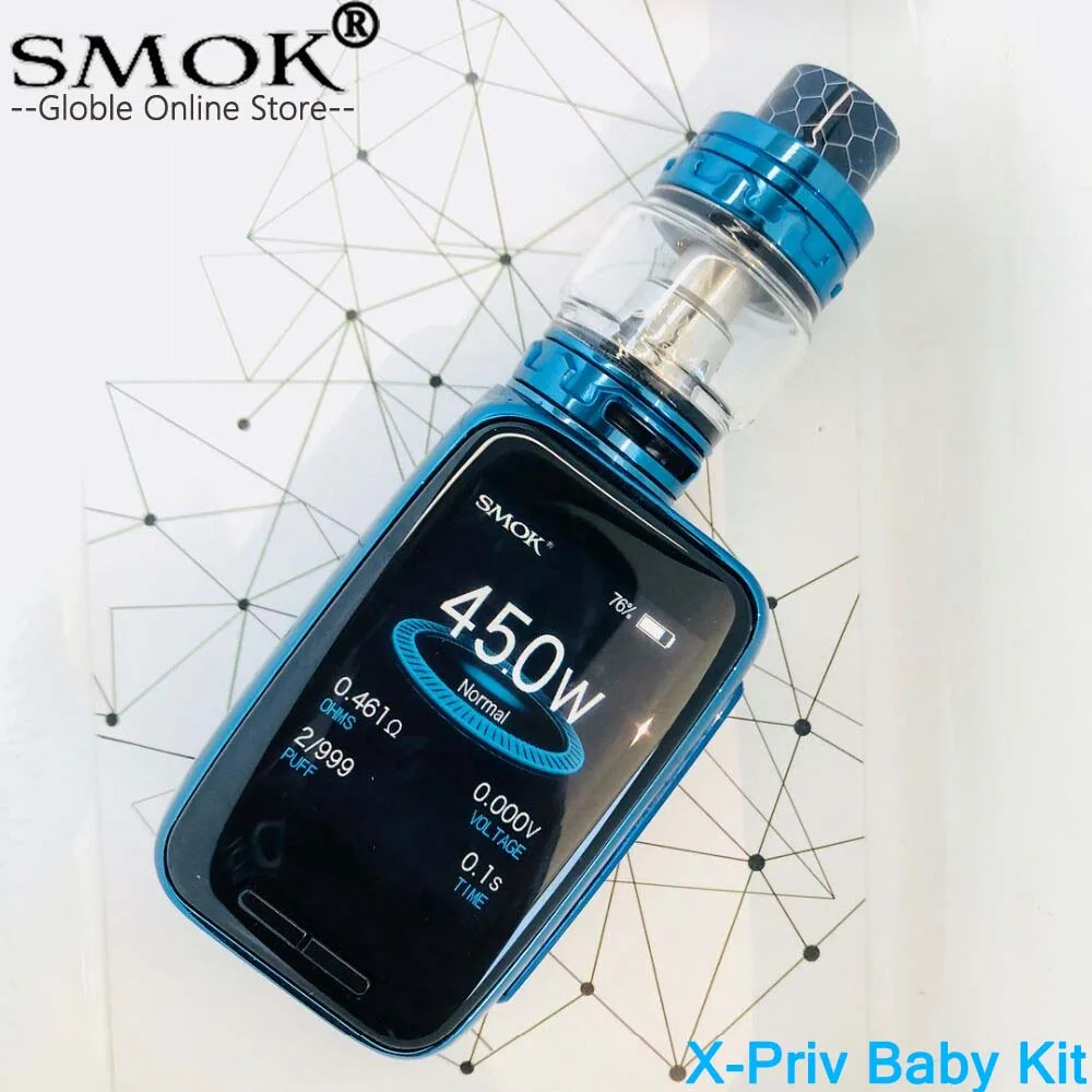 

Original SMOK X-PRIV Baby Kit 80W X Priv Baby Mod TFV12 Big Baby Prince Tank Vaporizer Electronic Cigarette Vape Kit VS G-PRIV