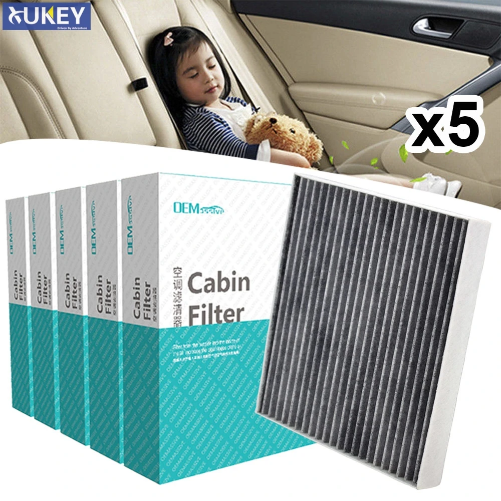 

5PC Car Accessories Activated Carbon Cabin Air Filter For Hyundai Creta IX25 Solaris Tucson TL Kia Rio IV Sportage QL Stonic YB