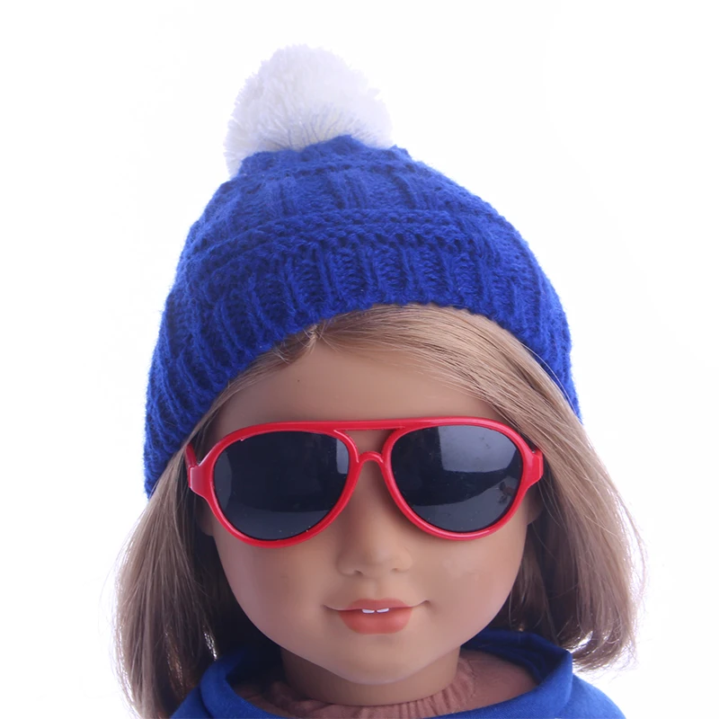 Кукольная одежда, крутые повседневные топы с рисунком пятиугольника, красные брюки+ шляпа для 18 дюймов, американская кукла и 43 см, кукла для новорожденных девочек(без обуви