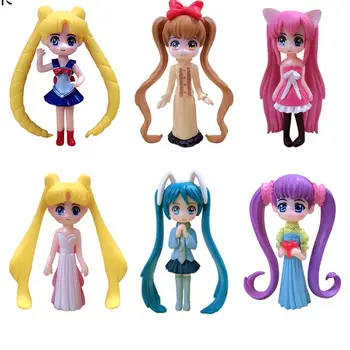 

Anime Cartoon Sailor Moon Tsukino Usagi Tuxedo Mask Sailor Venus Mercury Mars Jupiter PVC Action Figure Kids Collection Toy Gift