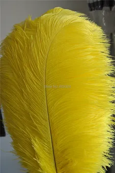

FREE SHIPPING yellow Ostrich Feather Plumes 18-20inch 45-50cm Wedding Centerpiece decor party event supplies crafts decor