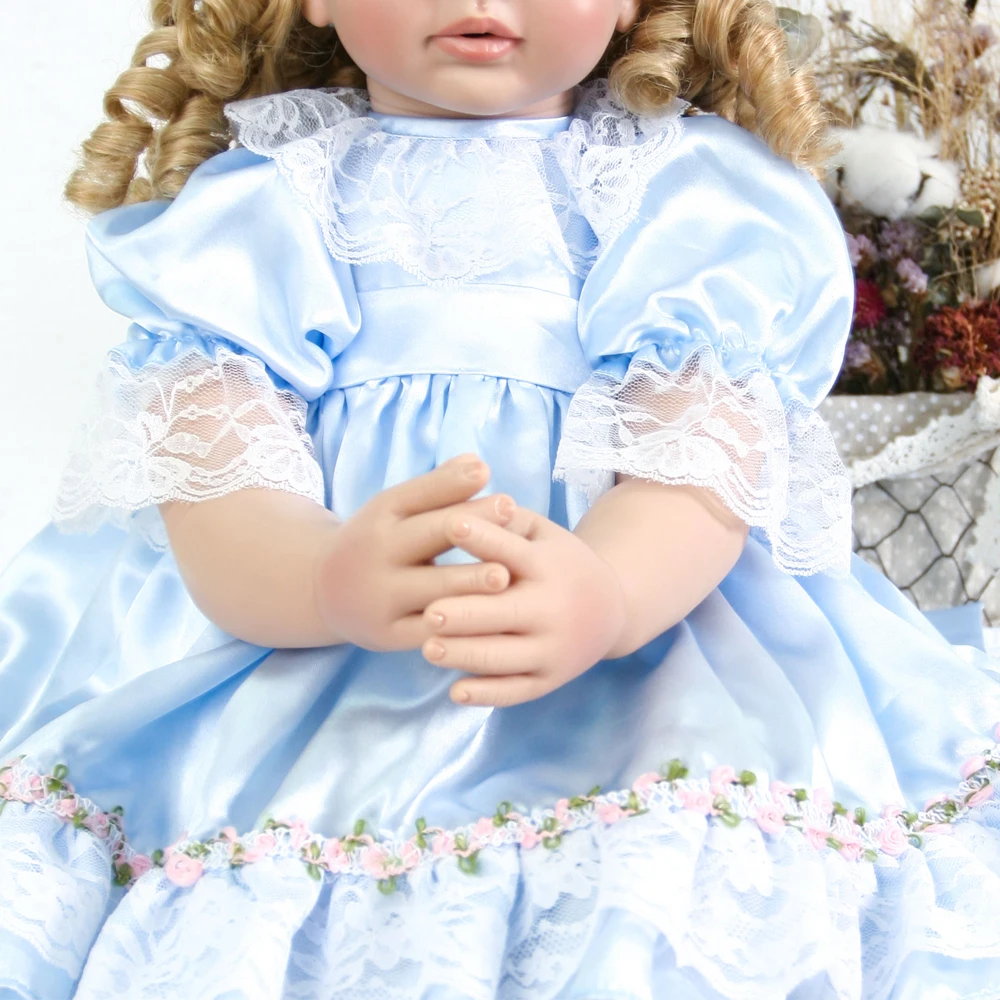 Reborn blond girl baby doll 60 см мягкая силиконовая кукла Reborn Baby 2" игрушка для девочек новорожденный Bebes reborn menina boneca