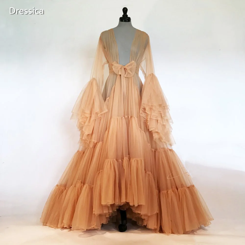 

Tulle Dressing Gown Hollywood Robe Performance Chic Outfit Drag Queen Photography Dress