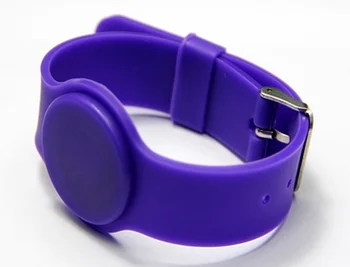 

100pcs rfid wristband 13.56mhz fudan s50 nfc tag adjustable RFID Bracelet with one color printing and numbering