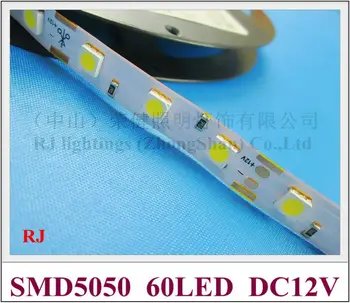 

non-waterproof IP20 SMD 5050 LED strip light flexible strip soft strip DC12V SMD5050 60 led 14.4W IP20 CE free shipping