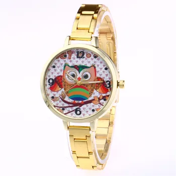 

FUNIQUE 2018 Fashion Cute Owl Women's Watches Quartz Clock Girls Stainless Steel Ladies Bracelet Wrist Watch Gift Dropshipping