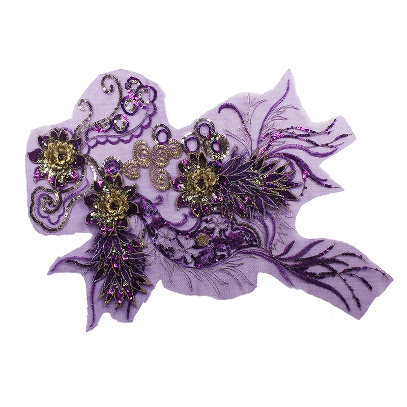 5 шт. Кружевная аппликация для вышивки с блестками|embroidery applique|sewing goldapplique embroidery |