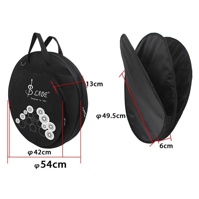 Слейд 21-дюймовый три кармана тарелки сумка рюкзак с съемный плечевой ремень делителем ударный инструмент