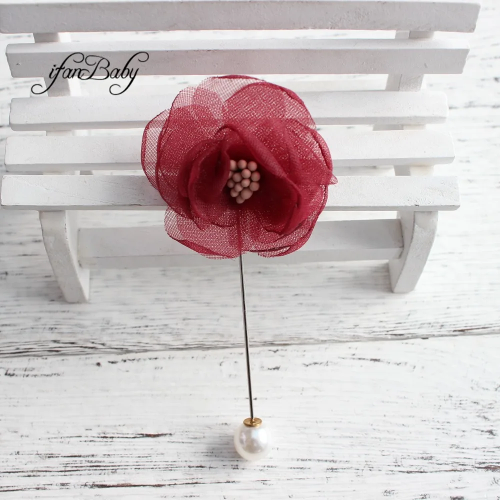 

Men Women brooch pins Christmas brooch boutonniere fabric Flower lapel pin