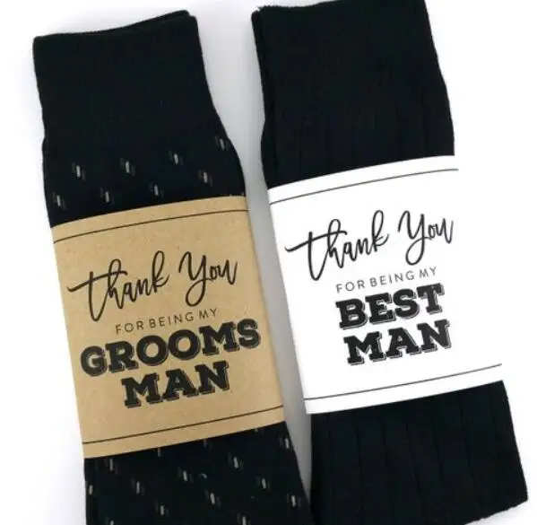 Sock Label DYI Wedding Gift Father of the Bride Father of the Groom Socks Wrapper