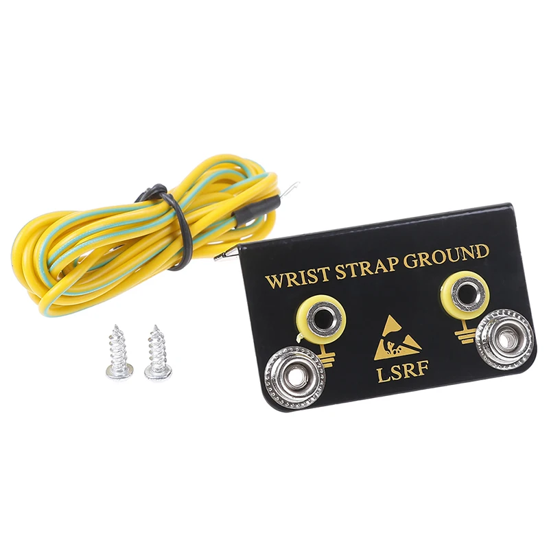 1Set Dual Banana Plug Ground Socket Point For Anti Static Two Wrist