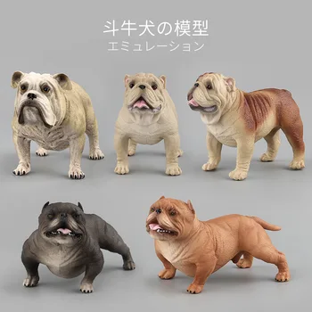 

NEW Hot toys Pet dog Bulldog Simulation Animal model Action & Toy Figures Learning & Education Gifts