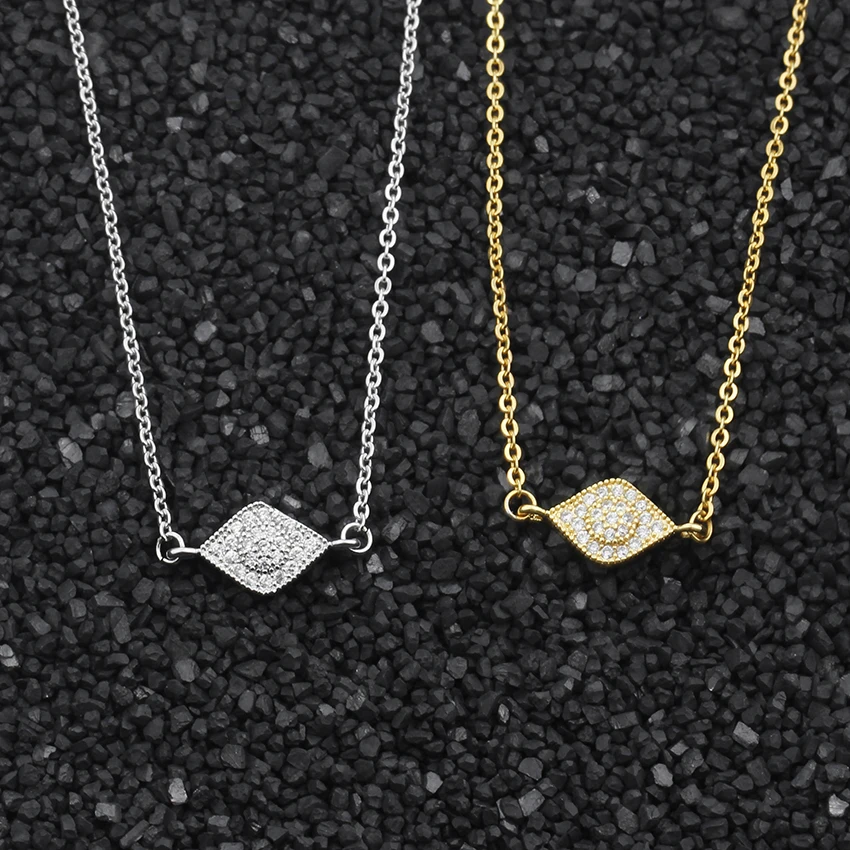 

Wholesale 10piece Gold Color Chain Choker Cubic Zircon Evil Eye Charm Necklace For Women Bridal Jewelry Feminina Colar Femme Bff