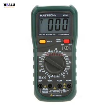 

MY61 DMM Digital Multimeter AC/DC Ammeter Voltmeter Ohmmeter Professional w/Capacitance & hFE Test Testers Meters