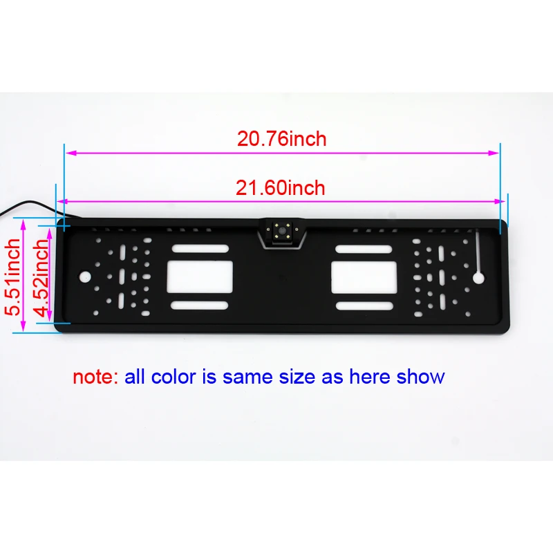 Auto Parktronic EU Car License Plate Frame Rear View Camera Night Vision Rear View Camera Reverse Camera Silver Wireless Camera