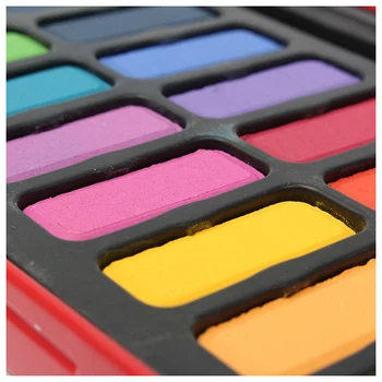 

24 Colors Solid Watercolor Paint Pigments Tablet Set With Paintbrush & Metal Box