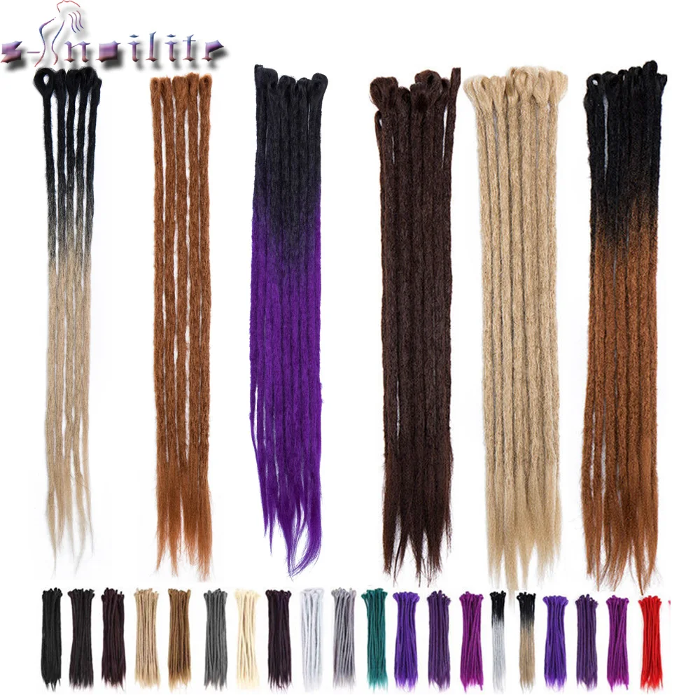 

s-noilite Dreads Handmade Dreadlocks Extensions Fashion Reggae Crochet Hip-Hop Synthetic Dreads Crochet Braiding Hair