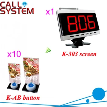 

restaurant calling system low price and free shipping, 1 set of 1pcs number display and 10pcs service button