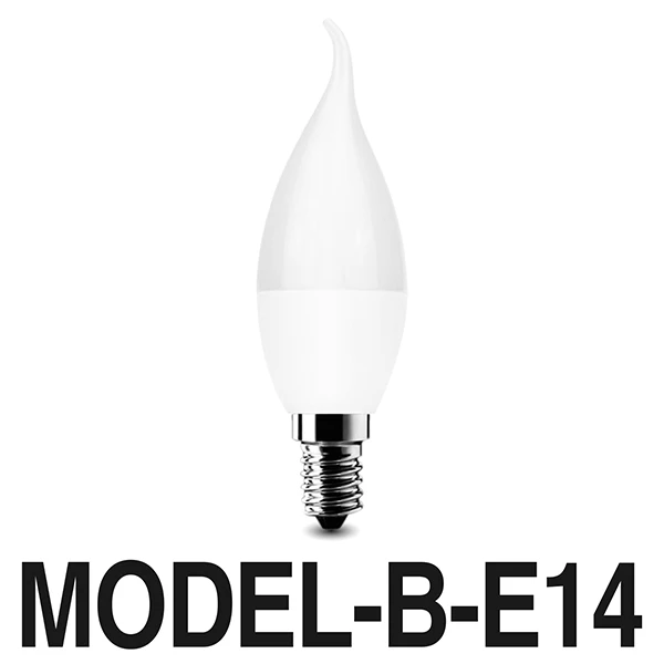 E14 E27 Светодиодный светильник-Свеча лампа 5 Вт Точечный светильник SMD2835 теплый белый холодный белый ac220в люстра партнеры светодиодный лампы - Испускаемый цвет: Model B E14