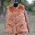2015 winter new style warm fur coat fox fur coat PU sleeve