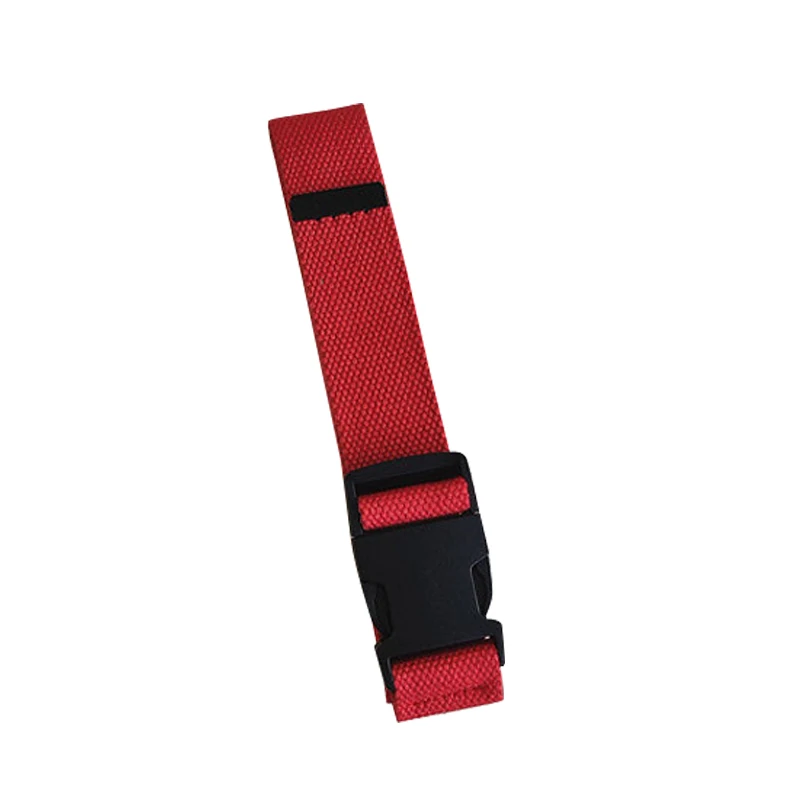 Красный Adults Adjustable All-Match Belt Unisex Korean Style Canvas Belts Vintage Plastic Buckle Elastic Solid Color Long Waistband - Цвет: Красный