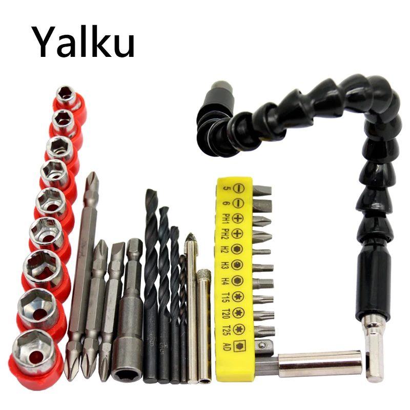 Yalku Drill Bits Electric Drill Accessories Set Twist Drill Bits
