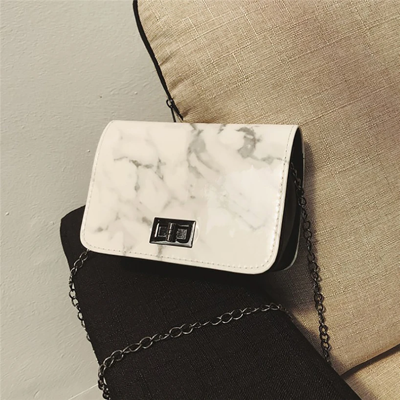 Aelicy Marble Fashion PU Leather Flip Tide Shoulder Bag Messenger Bag Purse Crossbody Bag Ladies Bag High Quality