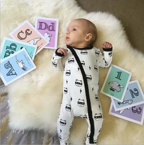 2019 детская одежда унисекс с принтом милого медведя для новорожденных детские