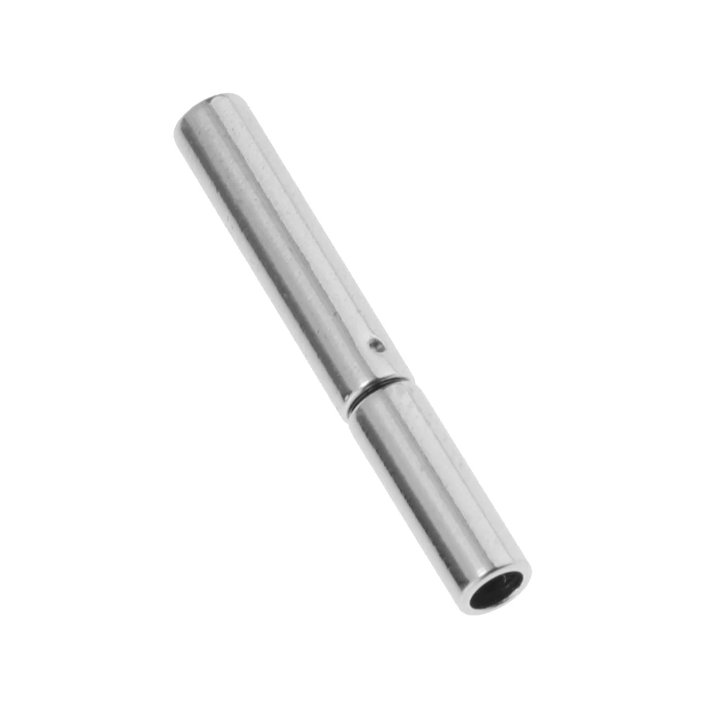 Stainless Steel Bayonet Bracelet End Push Clasps Cord Ends for Leather Cord Buckle DIY Jewelry Craft Connectors
