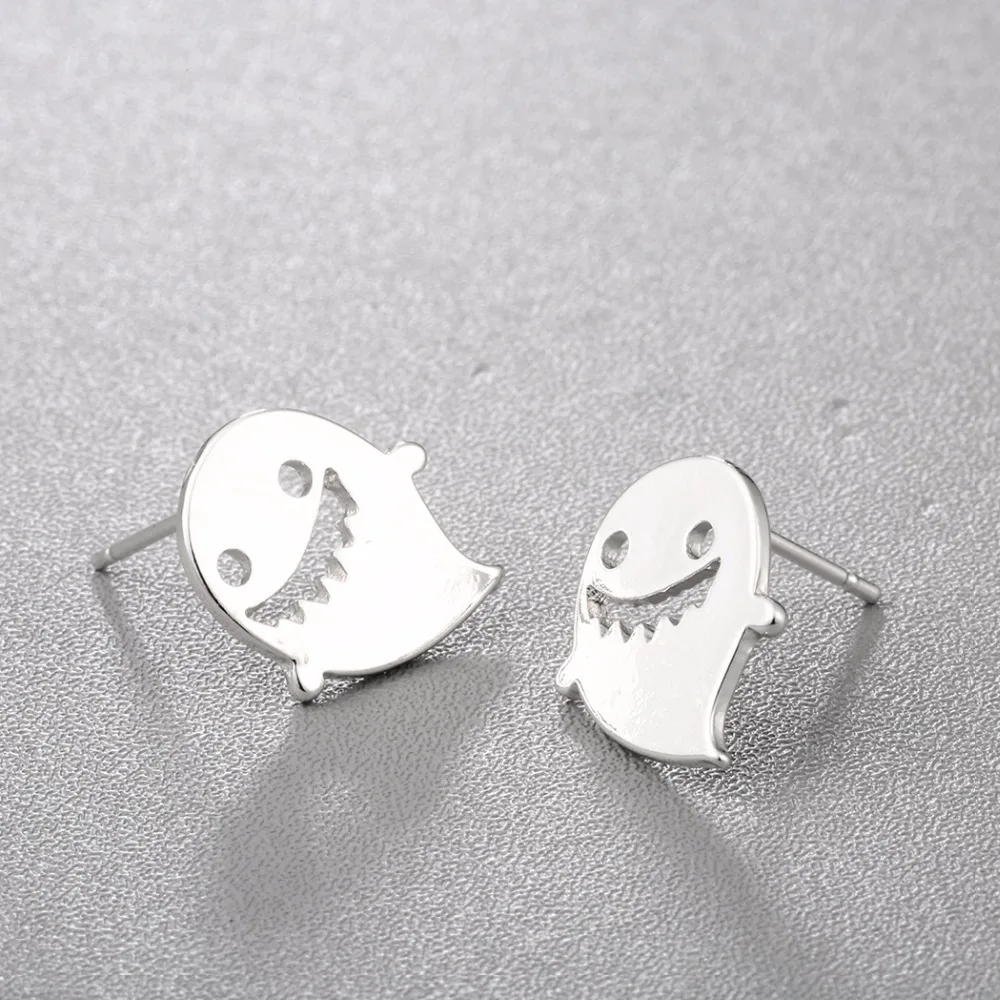 Chandler Hot Original Cut Ghost Shaped Stud Earrings Statement Infinity Boho Elf Jewelry Gift For Kids Girls Hallowmas Accessary|stud