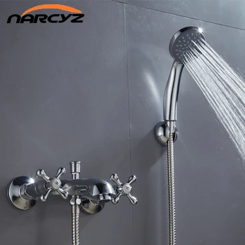 

Straight hair in Poland Shower Set Bath Shower Faucet Cold and Hot Water Mixer Tap with Hand Shower Single Handle 4500-3A