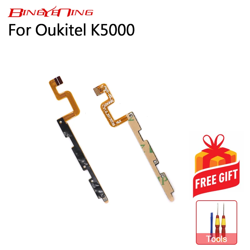 

BingYeNIng New Original power on/off+ volume FPC Key up/down button flex cable FPC For Oukitel K5000 Phone