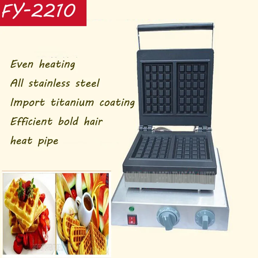 1PC FY 2210 Stainless steel waffle maker waffle machine commercial