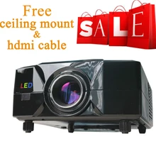 Free shipping ! Portable Multimedia 50″-120″ Big Screen Projector