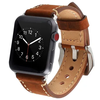 

ASHEI Watch Band for Apple Watch Series 3 2 1 42mm 38mm Vintage Genuine Leather Watchbands for iWatch Strap Sport and Edition