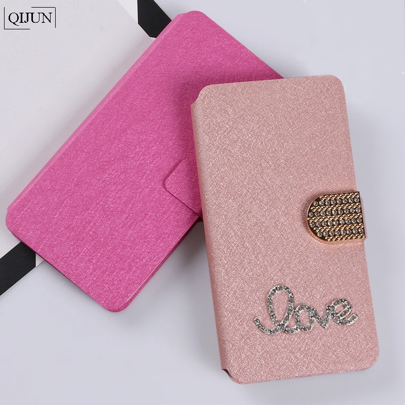 

QIJUN Brand Redmi Note4X Case Flip Stand Card Slot Silk Cover For Xiaomi Redmi 4X Note 4 X note4 redmi4 Wallet Phone Bag Coque